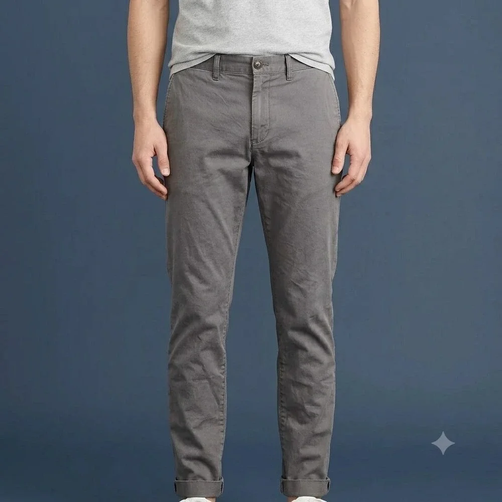 J.Crew Flex Slim Chino Pants Mens‎ 34x34 Gray Stretch